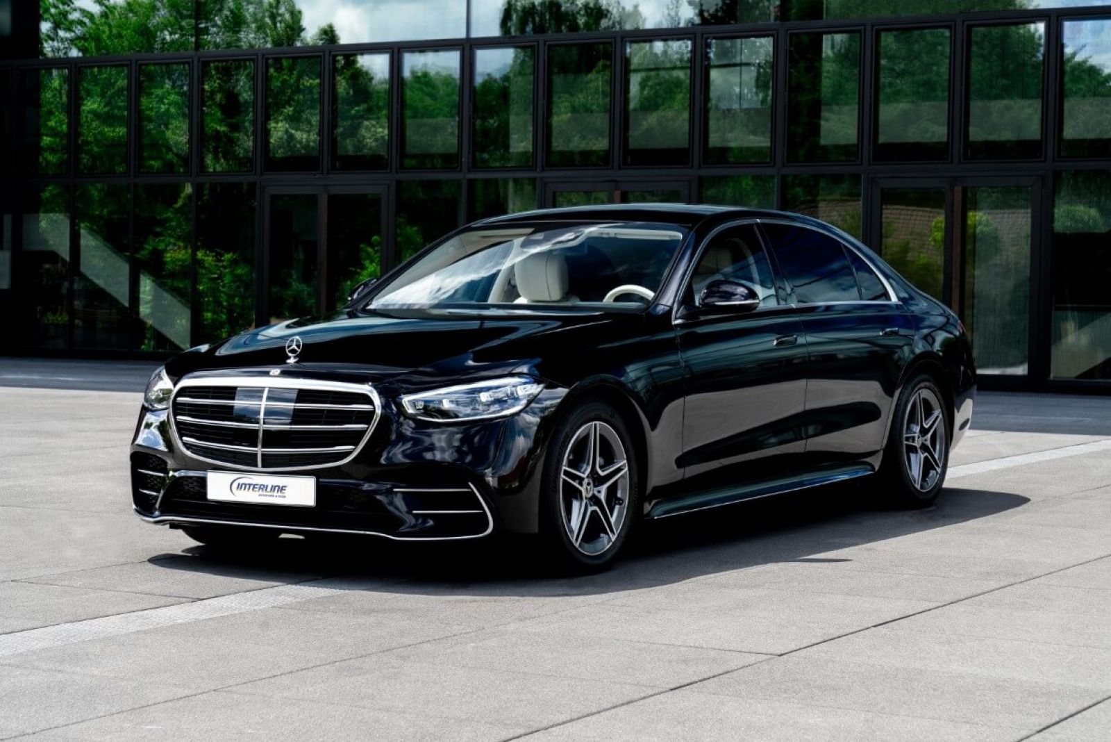 Limousine Mercedes S450 L 4matic von vorne.